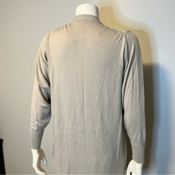 UNIQLO Lightweight Solid Tan Long Shrug Cardigan With Pockets Size Small - Picture 6 of 9